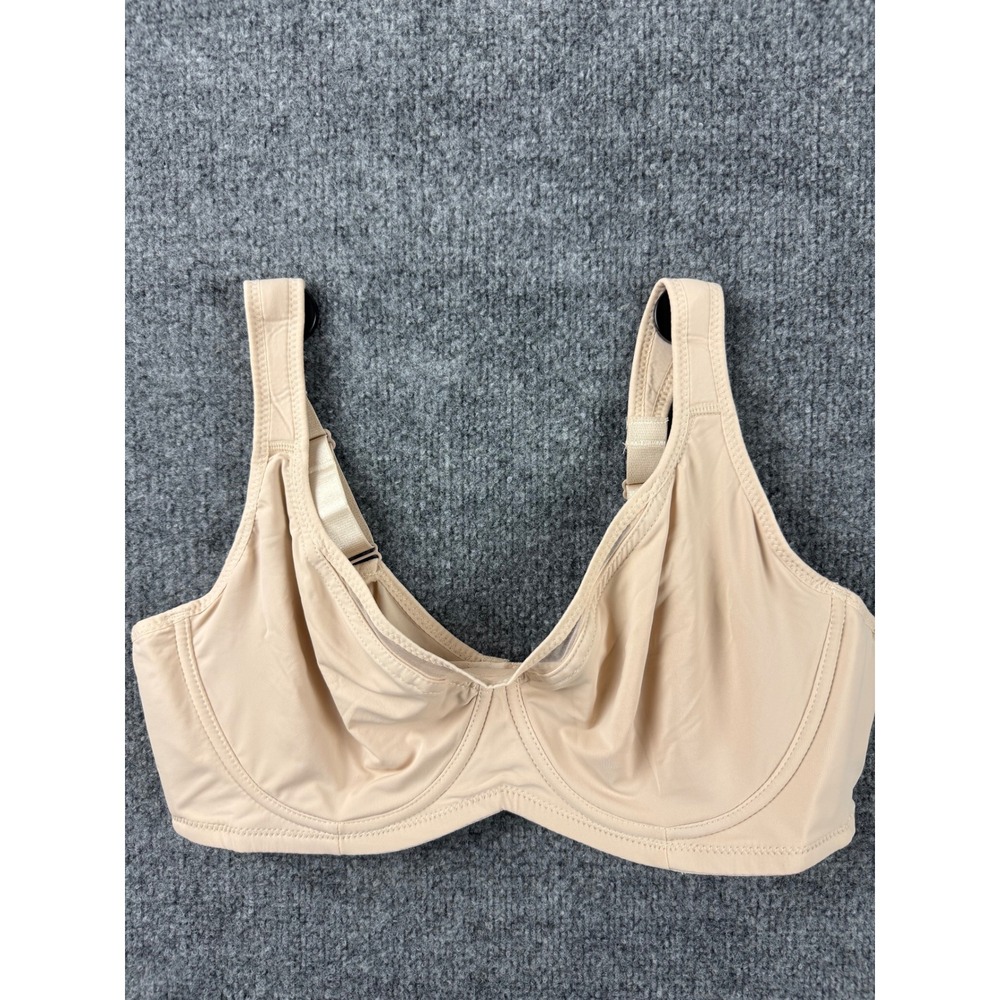 Hilaine Full Coverage Underwire Bra Beige Skin Tone 40E Wide Cushioned Straps